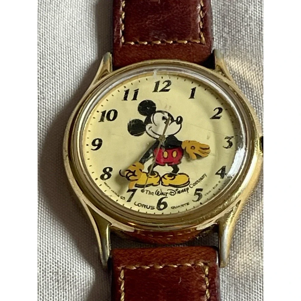 Vintage Disney Watch MICKEY MOUSE Lorus Speidel New Battery Working